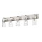 Z-Lite Fontaine 5 Light Vanity, Brushed Nickel & Clear 3035-5V-BN - alternate 6